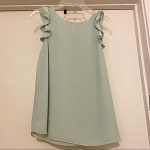 Naked zebra ruffle sleeve top